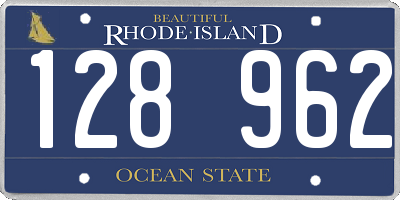 RI license plate 128962