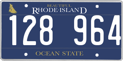 RI license plate 128964