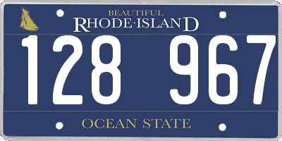 RI license plate 128967
