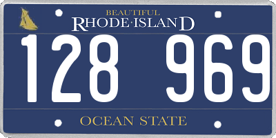 RI license plate 128969