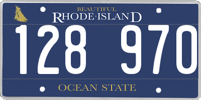 RI license plate 128970