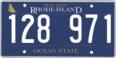 RI license plate 128971
