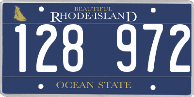 RI license plate 128972