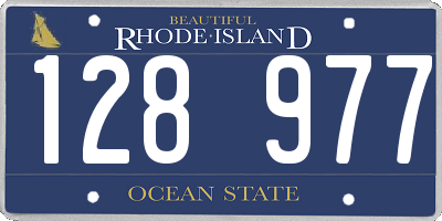 RI license plate 128977