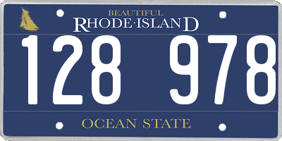 RI license plate 128978