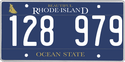RI license plate 128979