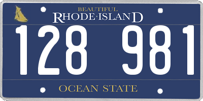 RI license plate 128981