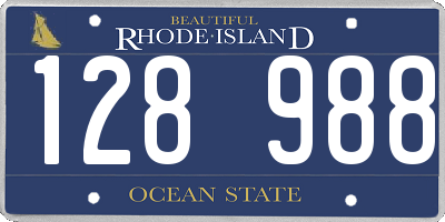 RI license plate 128988