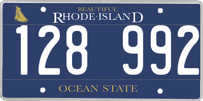 RI license plate 128992
