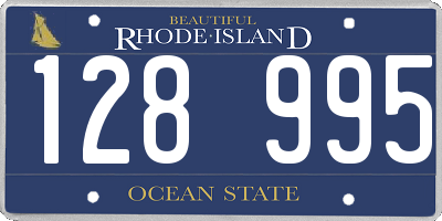 RI license plate 128995