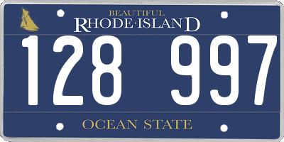 RI license plate 128997