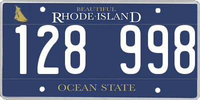 RI license plate 128998