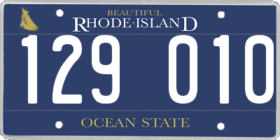 RI license plate 129010