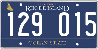 RI license plate 129015