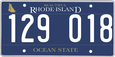 RI license plate 129018