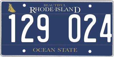 RI license plate 129024