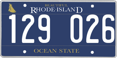 RI license plate 129026