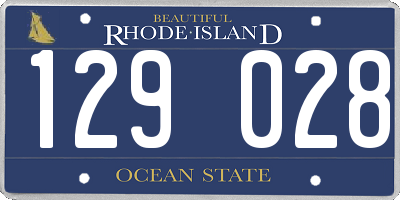 RI license plate 129028