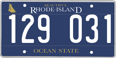 RI license plate 129031