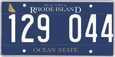 RI license plate 129044