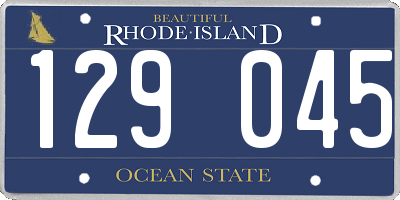 RI license plate 129045