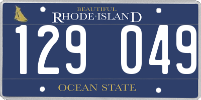 RI license plate 129049