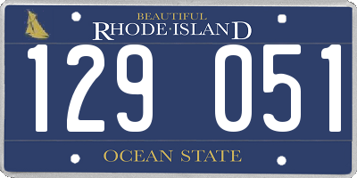 RI license plate 129051
