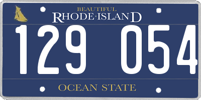RI license plate 129054