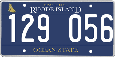 RI license plate 129056