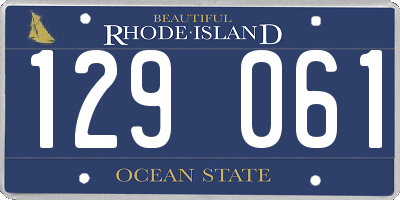 RI license plate 129061