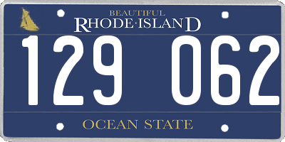 RI license plate 129062