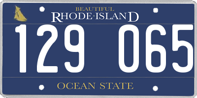 RI license plate 129065