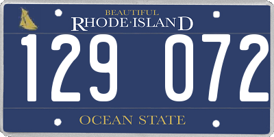 RI license plate 129072