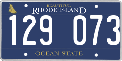 RI license plate 129073