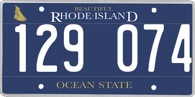 RI license plate 129074