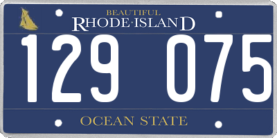 RI license plate 129075