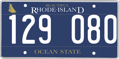 RI license plate 129080