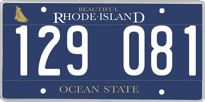RI license plate 129081