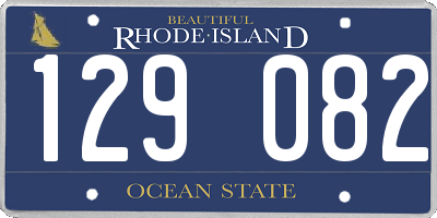 RI license plate 129082