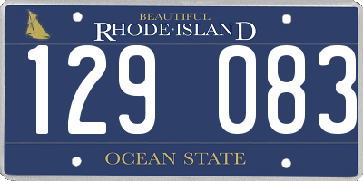 RI license plate 129083