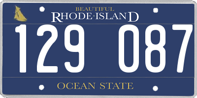 RI license plate 129087