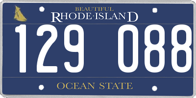 RI license plate 129088