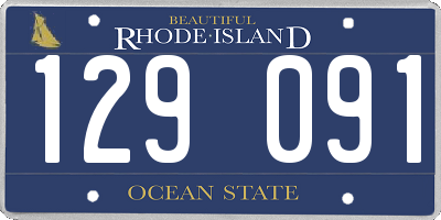 RI license plate 129091