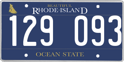 RI license plate 129093