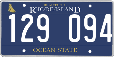 RI license plate 129094