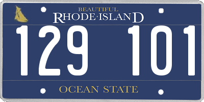 RI license plate 129101