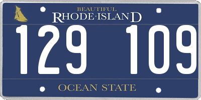 RI license plate 129109