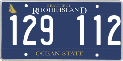 RI license plate 129112