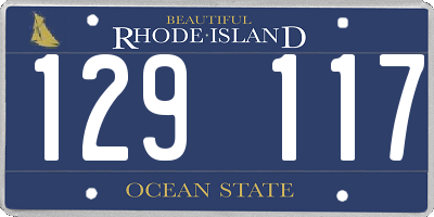 RI license plate 129117