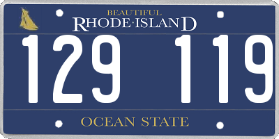 RI license plate 129119
